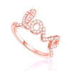 Letter Love CZ Zircon Ring For Women Alphabet Creative Finger Ring Gold Trendy Anniversary Wedding Party Jewelry