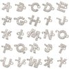 Letters Custom Name DIY 26 Initial Letter Necklace for Womem Men Trendy Gold Color CZ Alphabet Charm Stainless Steel Chain