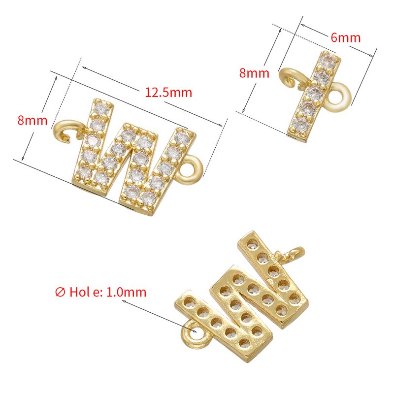 Letters Custom Name DIY 26 Initial Letter Necklace for Womem Men Trendy Gold Color CZ Alphabet Charm Stainless Steel Chain
