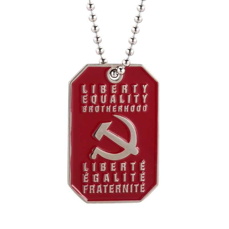 Liberty Equality Brotherhood Necklace Soviet USSR Pendant