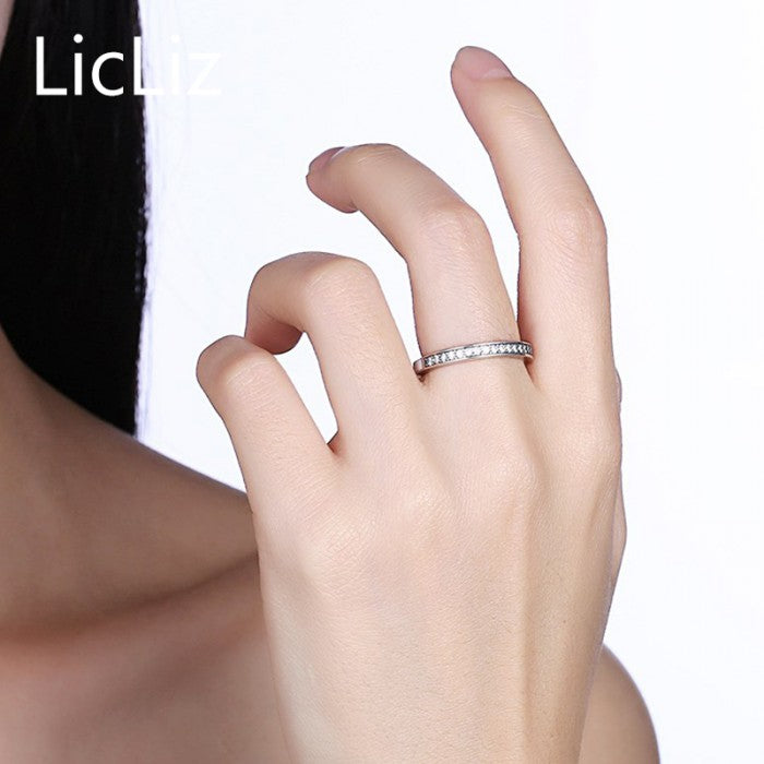 100 Real 925 Sterling Silver CZ Eternity Rings Band For Women Pave 6 Color Cubic Zirconia Engagement Wedding Rings LR0598
