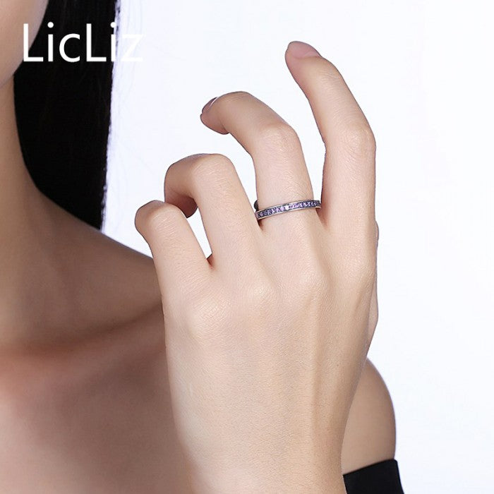 100 Real 925 Sterling Silver CZ Eternity Rings Band For Women Pave 6 Color Cubic Zirconia Engagement Wedding Rings LR0598