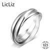 925 Sterling Silver Trinity Rings For Women Bridal Ring Set Wedding Band Stackable Rings Multi 3 Layer Ring Bague LR0476