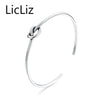 Hot Fashion Classic 925 Sterling Silver Wire Knot Cuff Bangles Bracelet Bridesmaid Gift Jewelry For Women Pulseras LB0072
