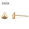 Fashion 925 Sterling Silver Earring for Women Triangle Stud Earring Pendiente Jewelry Bijoux Aretes de Mujer Moda LE0437A