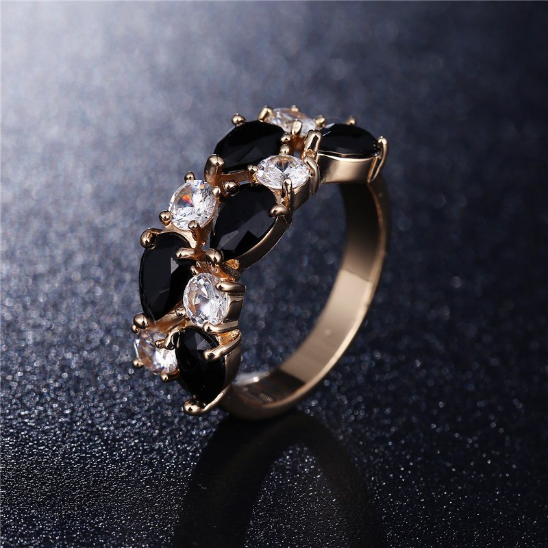 European Bride Luxury Wedding Ring AAA Color Zircon Embellishment Charm Women Fashion Fitting Supply