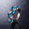 European Bride Luxury Wedding Ring AAA Color Zircon Embellishment Charm Women Fashion Fitting Supply