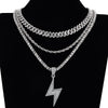 Lightning Necklaces For Women Stainless Steel Necklace Choker Long Chain For Girlfriend Gifts Pendants Jewelry