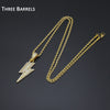 Lightning Pendant Necklace Hip Hop Neck Chain for Men Women Gold Silver Paired Pendants Friendship Couple Statement Necklace
