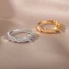 Lightning Rings For Women Stainless Steel Gold Color Finger Ring 2023 Trend Zirconia Wedding Aesthetic Jewelry anillos mujer