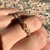 Lightning Rings For Women Stainless Steel Gold Color Finger Ring 2023 Trend Zirconia Wedding Aesthetic Jewelry anillos mujer
