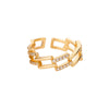 Lightning Rings For Women Stainless Steel Gold Color Finger Ring 2023 Trend Zirconia Wedding Aesthetic Jewelry anillos mujer
