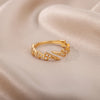 Lightning Rings For Women Stainless Steel Gold Color Finger Ring 2023 Trend Zirconia Wedding Aesthetic Jewelry anillos mujer