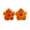 Classic Natural Agate Flower with Pearl 925 Sterling Silver Stud Earring size about 20mm