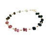 Gemstone Tourmaline 925 Sterling silver Gold Color Invisible Bracelet