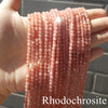 Natural Gemstone 3mm Sparking Tourmaline Aquamarine Moonstone Rhodochrosite Bracelet For Women or Men Daily Wear