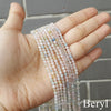 Natural Gemstone 3mm Sparking Tourmaline Aquamarine Moonstone Rhodochrosite Bracelet For Women or Men Daily Wear