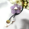 Natural Stone Flower Shell Silk Thread Tassel Neckalce
