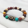 Natural Stone Picasso Jasper Labradorite Agate etc. With Tibetan Three Eye DZI Beads Bracelet For Men Accessories Gift