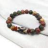 Natural Stone Picasso Jasper Labradorite Agate etc. With Tibetan Three Eye DZI Beads Bracelet For Men Accessories Gift
