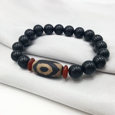 Natural Stone Picasso Jasper Labradorite Agate etc. With Tibetan Three Eye DZI Beads Bracelet For Men Accessories Gift