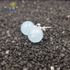 Real 925 Sterling Silver Natural Stone Dyed Color Beads Stud Earrings For Daily Wear