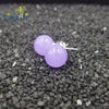 Real 925 Sterling Silver Natural Stone Dyed Color Beads Stud Earrings For Daily Wear