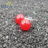 Real 925 Sterling Silver Natural Stone Dyed Color Beads Stud Earrings For Daily Wear
