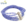 Real Shining Tanzanite 5 Rows 925 Sterling Silver Fine Delicate Bracelet For Women Fashion Jewelry