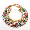 Lii Ji Real Stone Mutil Color Statement Necklace 49cm Agates Jaspers Quartzs Necklace Women Jewelry Stock sale