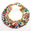 Lii Ji Real Stone Mutil Color Statement Necklace 49cm Agates Jaspers Quartzs Necklace Women Jewelry Stock sale