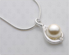 Like 925 sterling silver necklace set zircon pearl drop style delicate pendant silver necklace