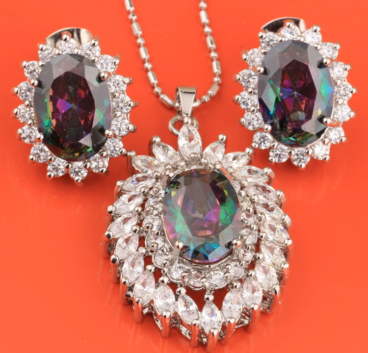 LImited-Attractive-Rainbow-Mystic-White-Topaz-Silver-Earrings-Pendant-Necklace-Fashion-Jewelry-Sets-S8258