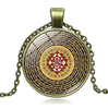 Limited Collier Collares Buddhist Sri Yantra Pendant Necklace Sacred Geometry Bronze Charms Statement Choker Women Jewelry