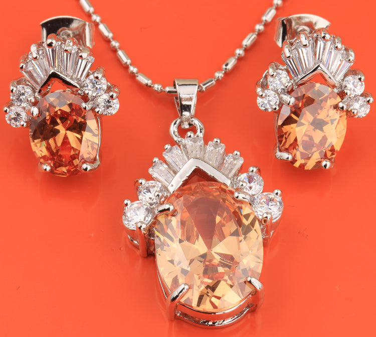 LImited-Wholesale-Brown-Morganite-Silver-Jewelry-Sets-Earrings-Pendant-Ring-For-Women-S8096