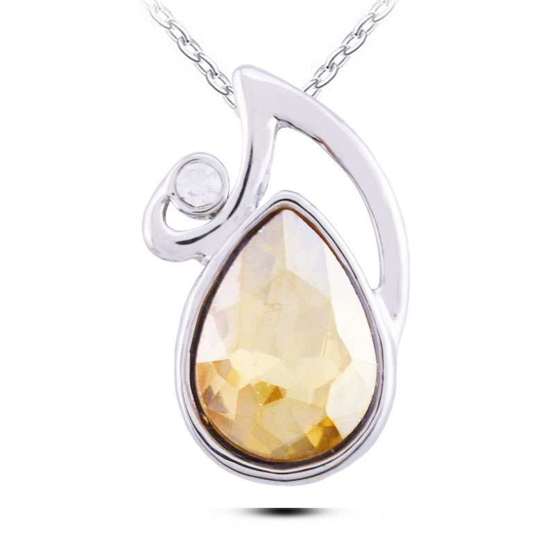 Limited edition crystal jewelry   Austria Crystal Water Drop Pendant Necklace - Huahai B152