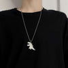 Lindo collar de dragón para hombres y mujeres de cadena de enlace dinosaurio collar joyería de fiesta de plata Unisex Color dulce estética collar