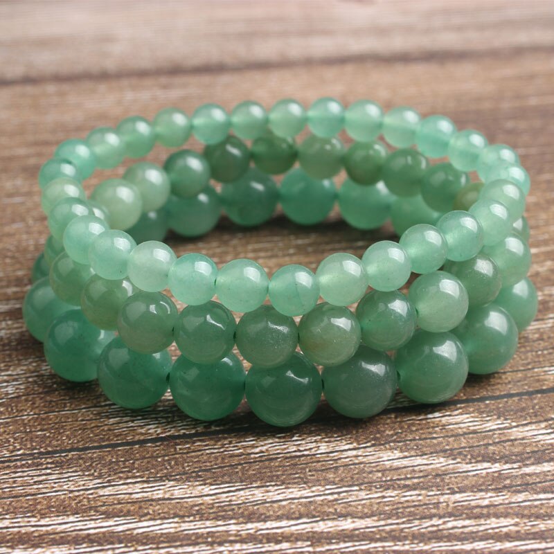 Ling Xiang 4-12mm  natural Jewelry green aventurine beads bracelet be fit for men and women  Accessories and amulets