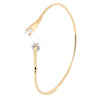 Linnor Korea Style Zircon Open Bangle Rose Gold Color Charms Bracelet for Girl Party Gifts Pulseras Bijouterie Feminina Braslet