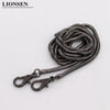 Lionsen 120cm / 0.42cm  Snake Replacement Chain Strap Metal link Clasp Purse Chain Bag Handle Shoulder Cross Body Handbags Chain
