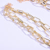 Lislesp Multi Layer Gold Metal Star Carabiner Chunky Chain Necklace for Women Vintage Statement Punk Choker Collar Jewelry Pack