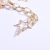 Lislesp Multi Layer Gold Metal Star Carabiner Chunky Chain Necklace for Women Vintage Statement Punk Choker Collar Jewelry Pack
