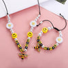 Little Bee Daisy Rhinestone Hip Hop Necklaces Jewelry For Women Pearl Smiley Rope Adjustable Choker Necklace Punk Gift