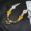 Little Bee Daisy Rhinestone Hip Hop Necklaces Jewelry For Women Pearl Smiley Rope Adjustable Choker Necklace Punk Gift