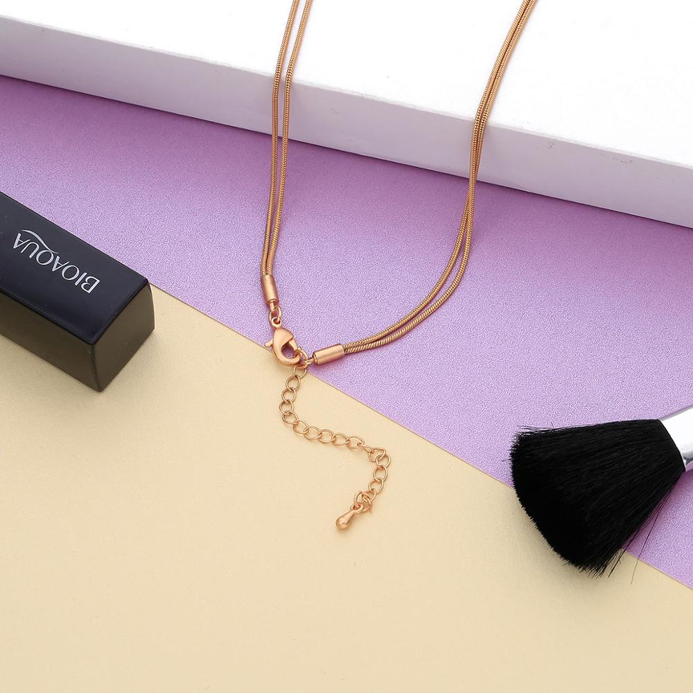 Little Polaris Stars Pendant Necklaces For Woman Gold Black Color Long Double Layer Snake Chain Necklace Bohemia Jewelry Gifts