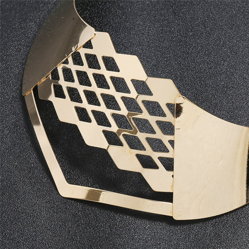 Liuxsp Africa Matel Necklace For Women Geometic Vintage Statement Choker Necklace Boho Bohemian Style Female Jewelry