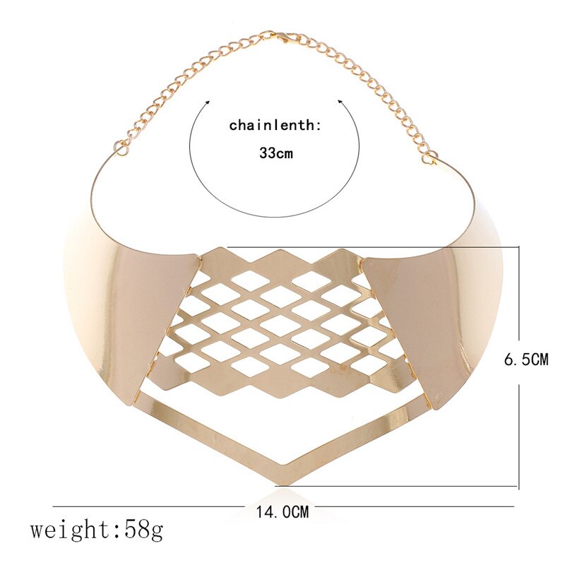 Liuxsp Africa Matel Necklace For Women Geometic Vintage Statement Choker Necklace Boho Bohemian Style Female Jewelry