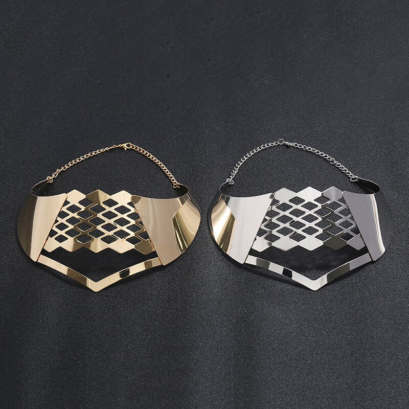 Liuxsp Africa Matel Necklace For Women Geometic Vintage Statement Choker Necklace Boho Bohemian Style Female Jewelry