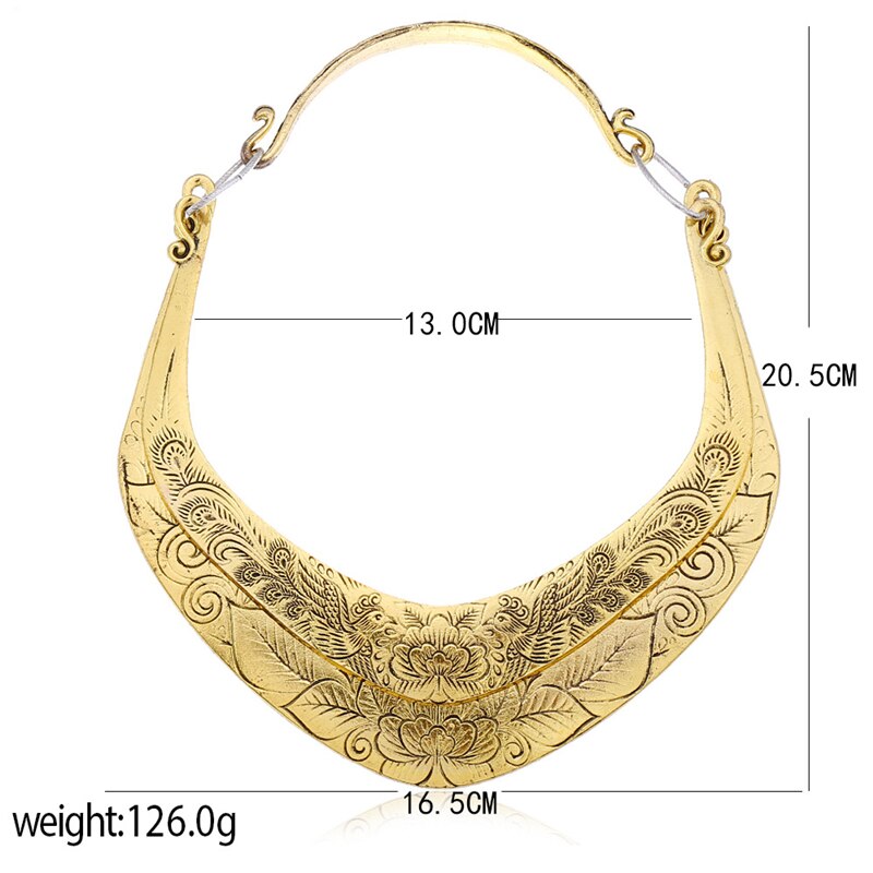 Liuxsp Torque Necklace For Women Vintage Statement Choker Necklace Bohemian Style Female Jewelry