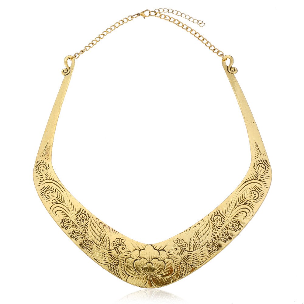 Liuxsp Vintage Statement Choker Necklace Bohemian Style Female Jewelry Torque Necklace For Women